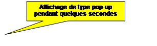 Rectangle: Affichage de type pop-up pendant quelques secondes  